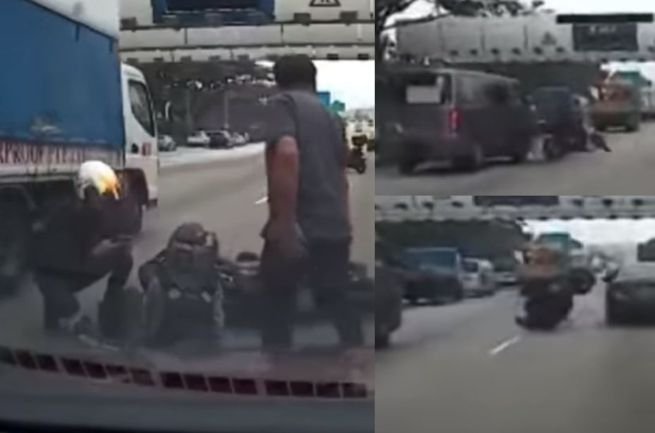 YET ANOTHER HIT AND RUN. THIS TIME A VAN VS MOTORBIKE(MORE SERIOUS!)