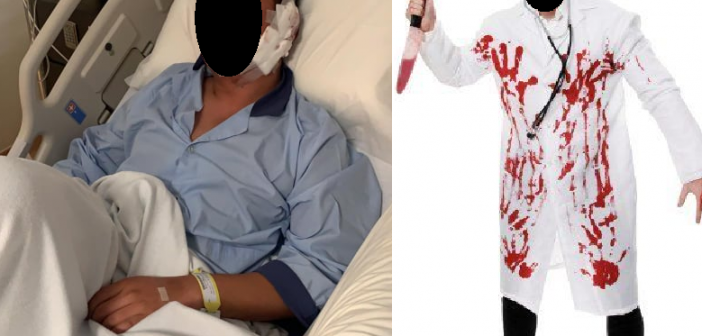 ATTACKER THAT CHOPPED EAR, WAS WEARING DOCTOR COSTUME 2