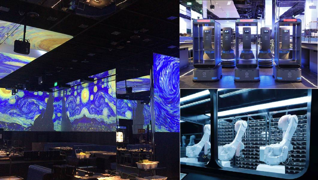 HAIDILAO HOTPOT @ MARINA SQUARE. ROBOTS SERVE FOOD & VR EXPERIENCE