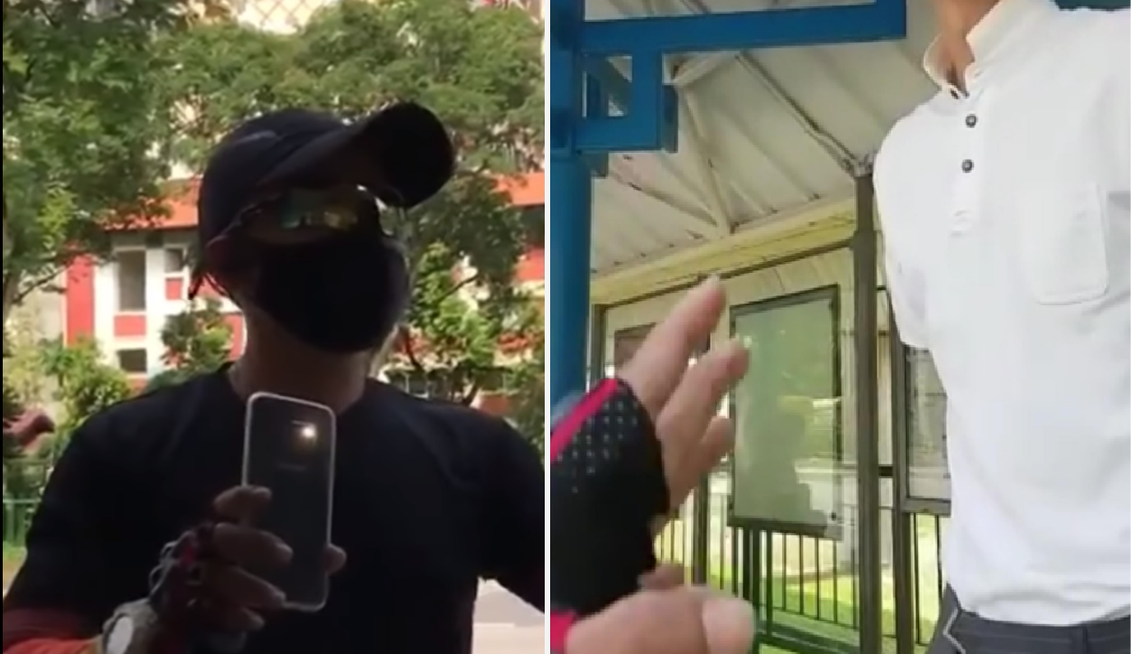 PMD RIDER THAT HARASS COUPLE WAS HIDING BEHIND FACE MASK AND SUNGLASSES