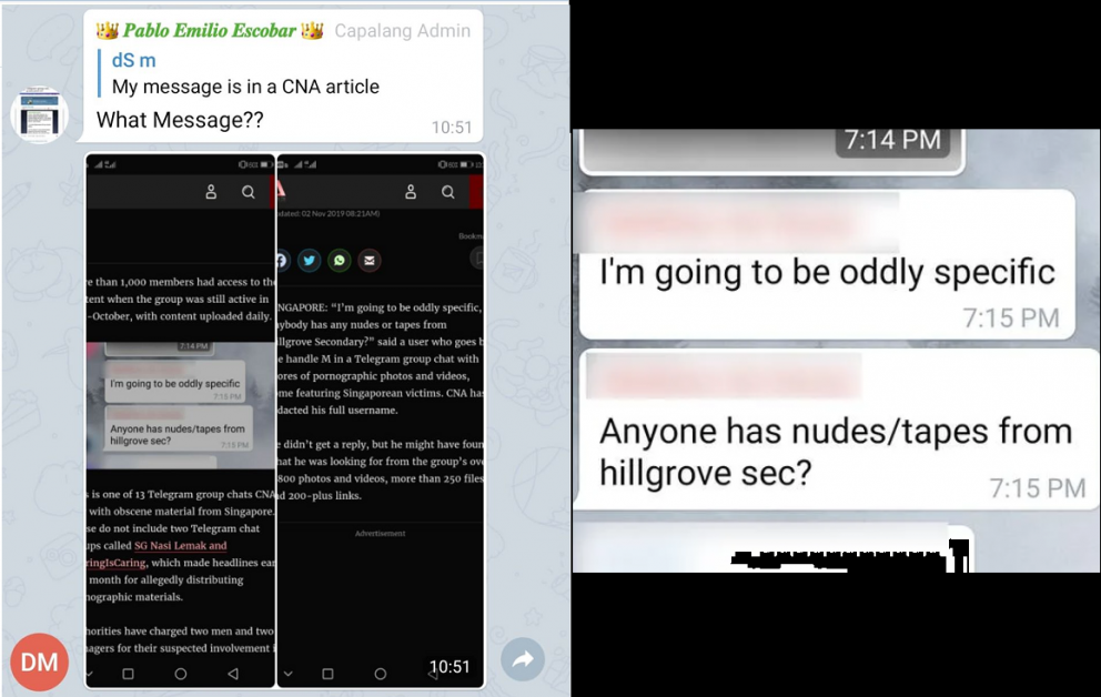 TELEGRAM USER SEEKING FOR NUDES OF SECONDARY SCHOOL STUDENTS