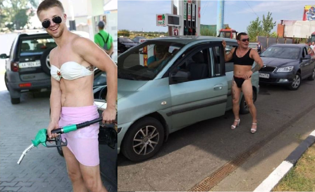 RUSSIA GAS STATION GIVES FREE FUEL FOR ANYONE THAT COMES IN BIKINI