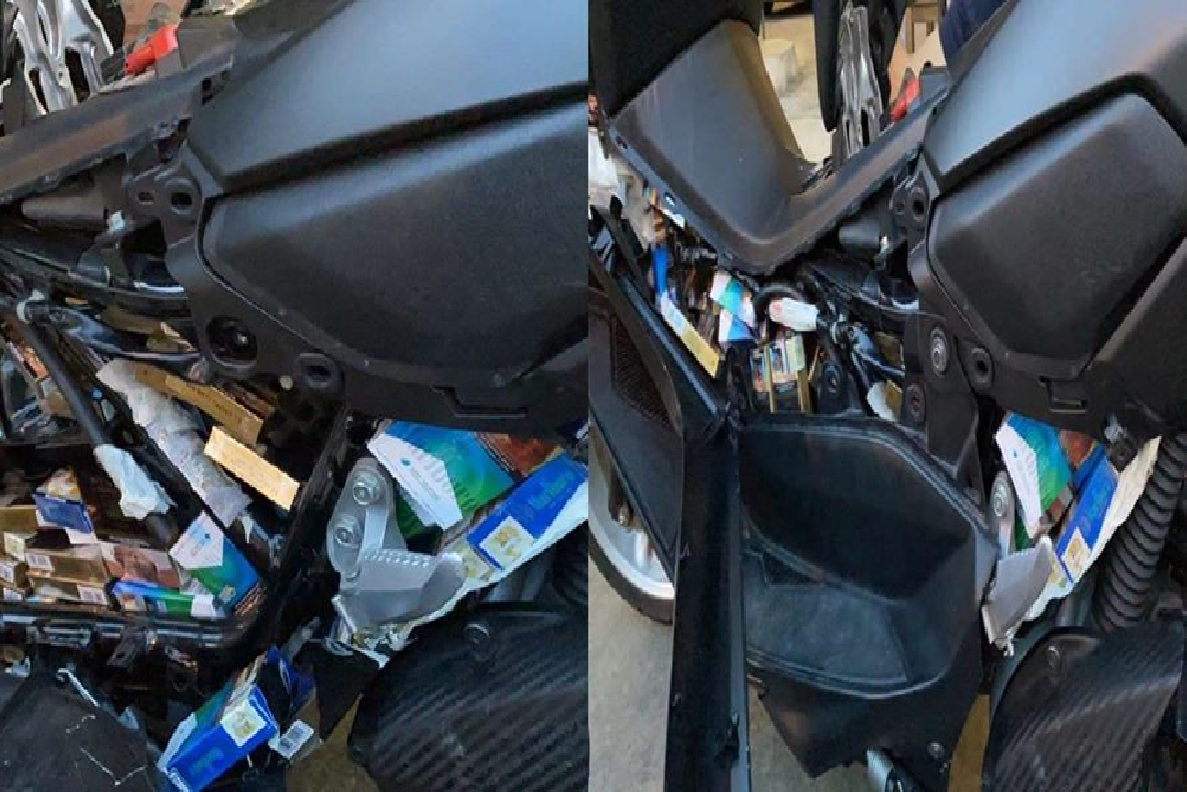 460 PACKS OF CONTRABAND FOUND ON MOTORBIKES AT WOODLAND CHECKPOINT