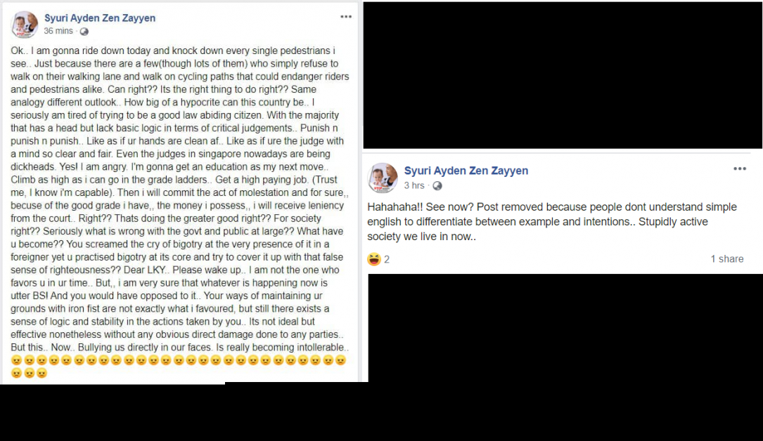 ANGRY MAN SAID HE WANTS TO KNOCK DOWN EVERY PEDESTRIAN AND START MOLESTING