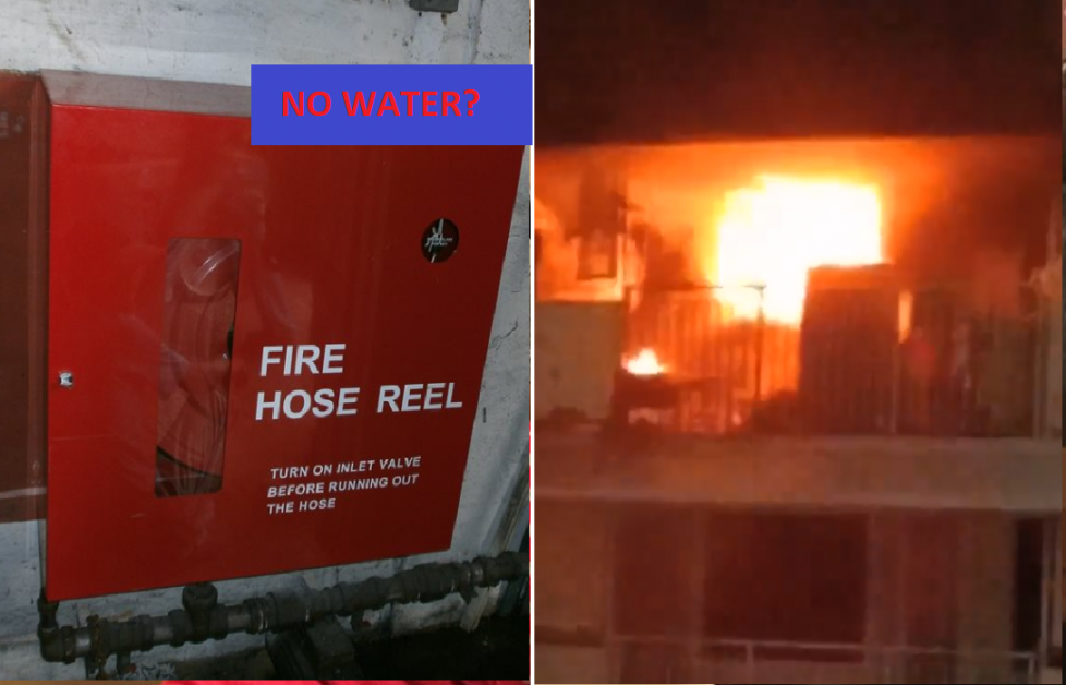 SCDF STRUGGLES HOSE REEL NO WATER @ BUKIT BATOK FIRE