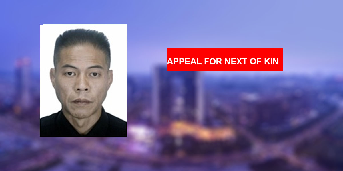 S’POREAN DIED OVERSEAS, MINISTRY OF FOREIGN AFFAIRS APPEALING FOR NEXT OF KIN