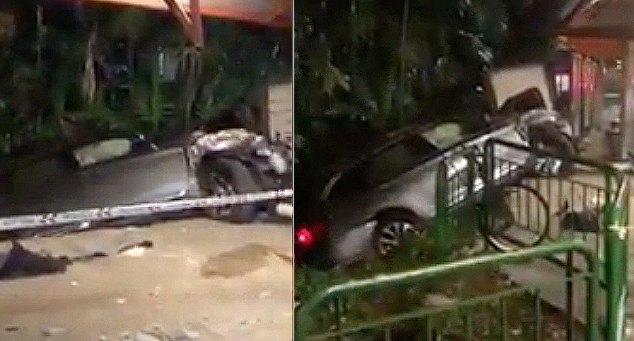 MAN FELL ASLEEP WHILE DRIVING, CRASHES INTO MAN WAITING AT BUS STOP