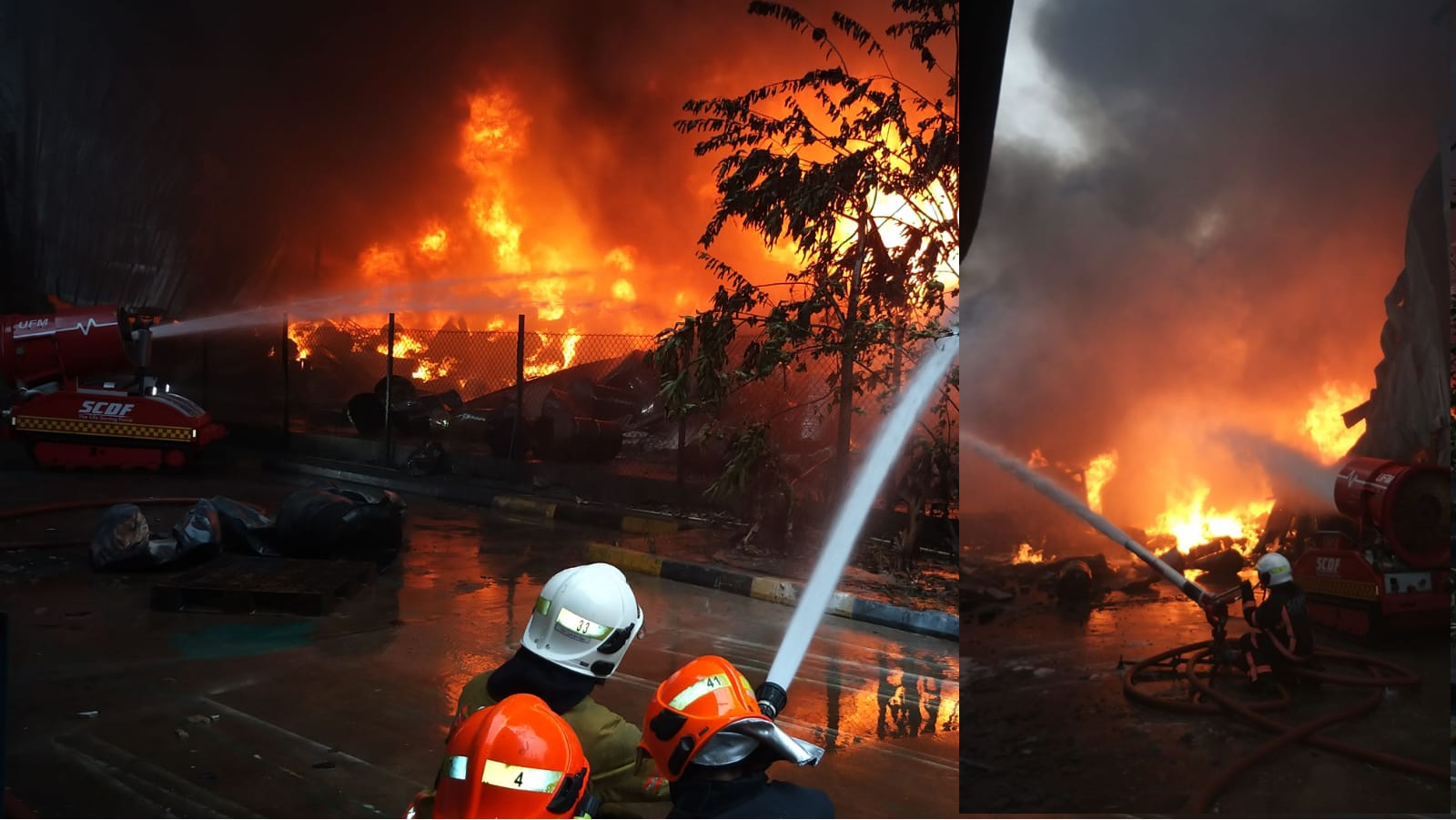 32 VEHICLE & 80 FIREFIGHTERS DEPLOYED TO FIGHT TUAS CRESCENT FIRE