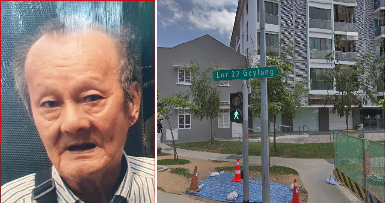 82 YEAR OLD MAN MISSING, LAST SEEN AT GEYLANG LORONG 22