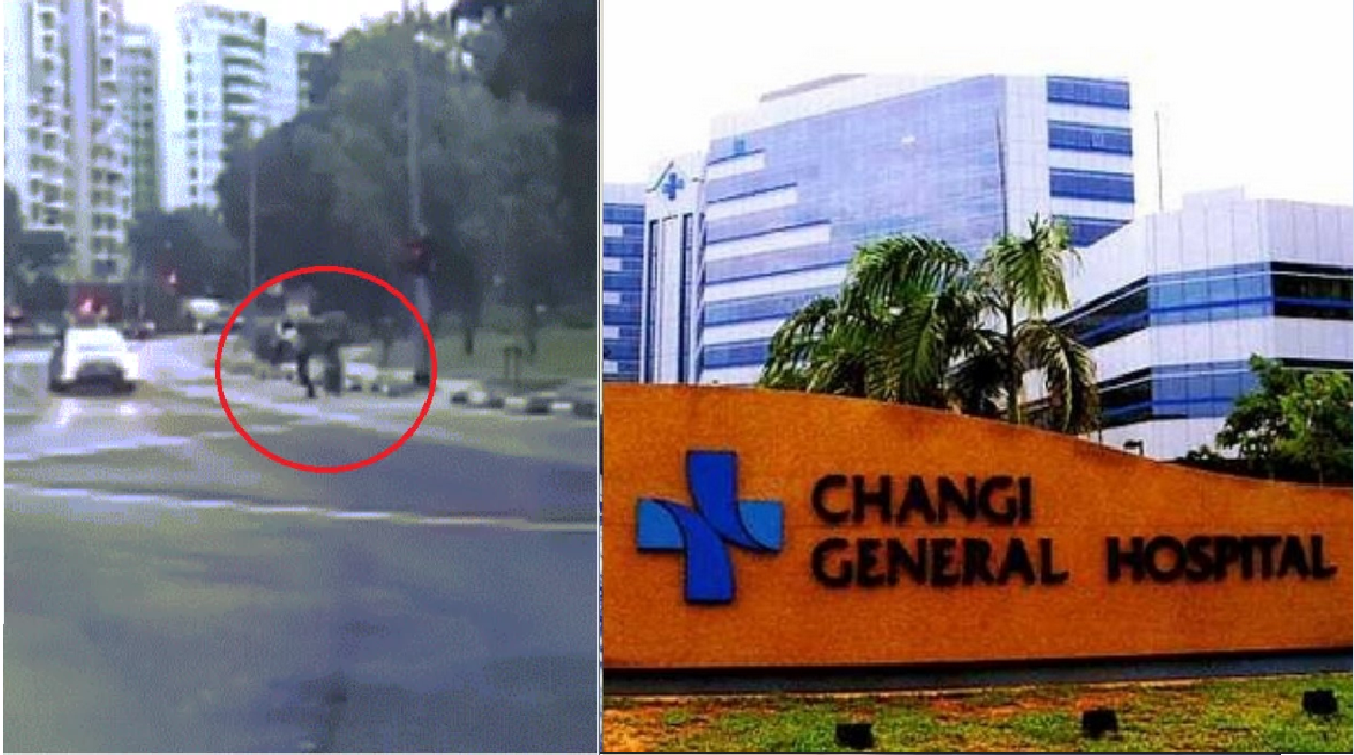 PMD RIDER WHO GOT KICKED SEND TO CHANGI GENERAL HOSPITAL