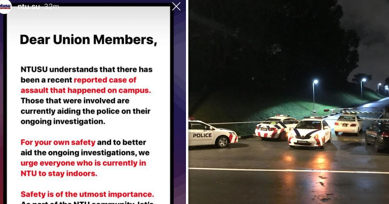 NTU ASSAULT CASE WAS FALSE. 19 YEAR OLD UNDER INVESTIGATION FOR FALSE INFO