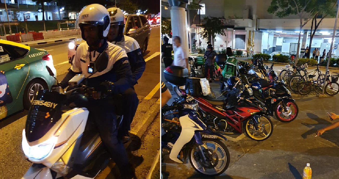 OFFICERS PARK ON DOUBLE YELLOW LINE AT YISHUN, SCOLDED BY NETIZEN