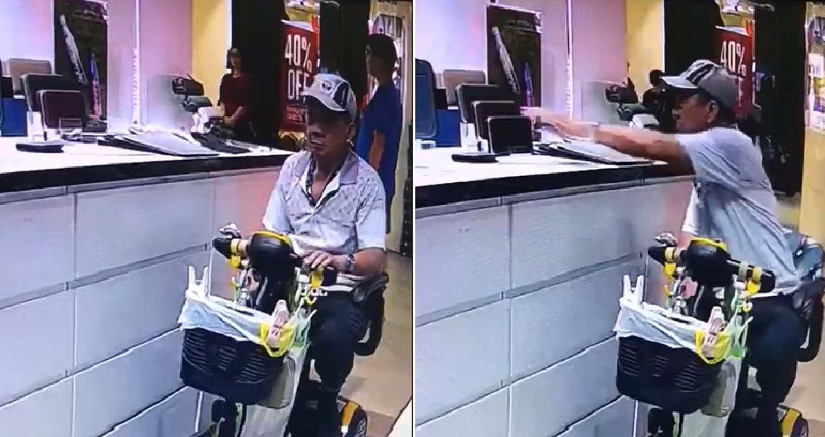 MAN ON PMA CAUGHT ON CCTV FOR STEALING WALLET AT PUNGGOL