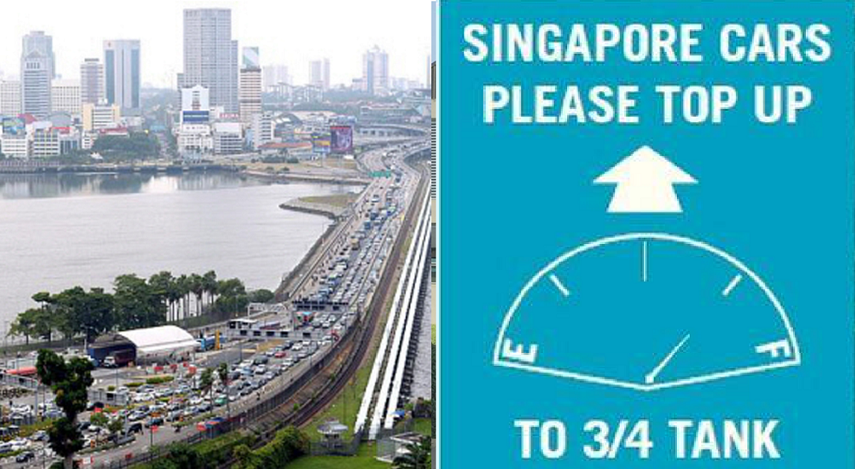 MAN RECEIVES FINE AFTER DRIVING TO JOHOR WITH HALF TANK PETROL