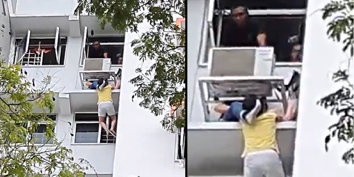 MAN HANGING AT LAVENDER HDB UNIT RESCUED BY SCDF.