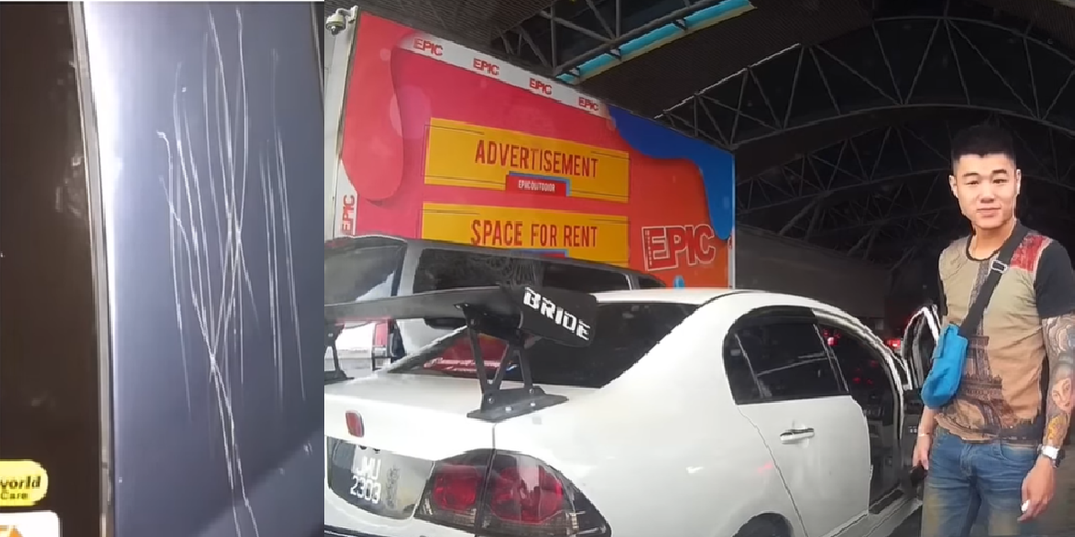 MAN SCRATCHED CAR AFTER DISPUTE AT JOHOR CUSTOM CHECKPOINT