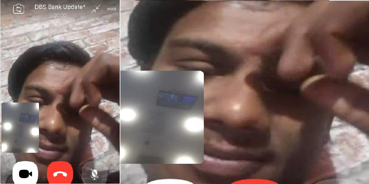 FAKE DBS BANK SCAMMER SCREWS UP AND REVEALS FACE IN VIBER VIDEO CALL