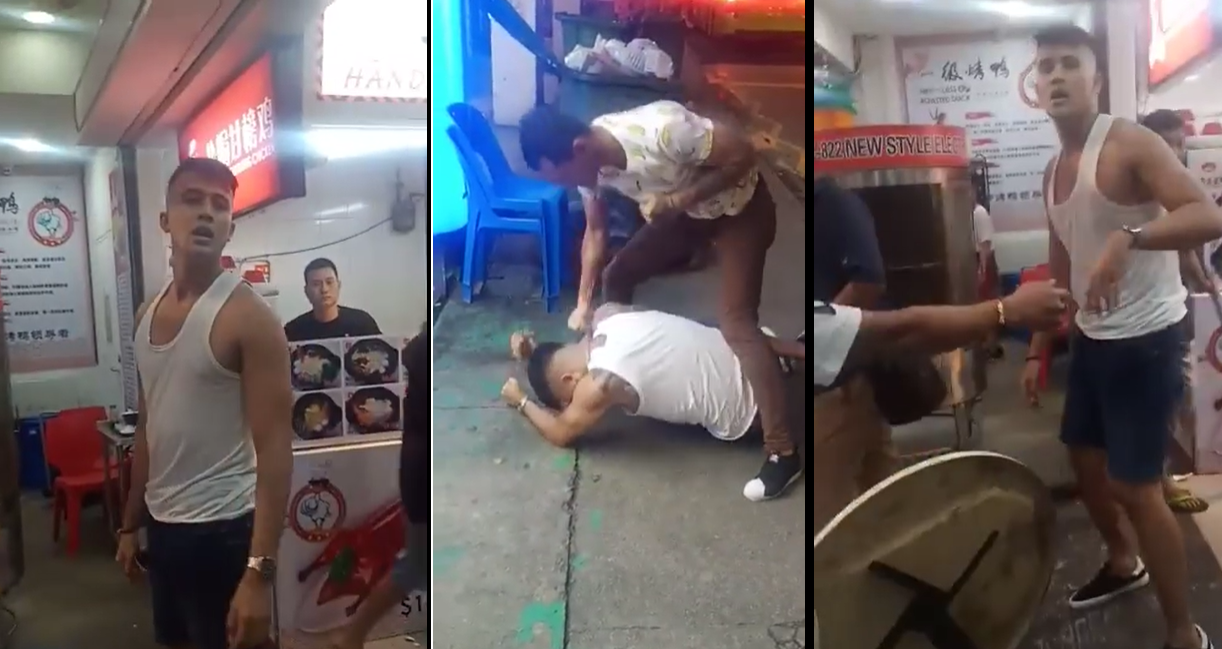 FIGHT NEAR GEYLANG LORONG 14, GETS BEAT UP AND RAN AWAY
