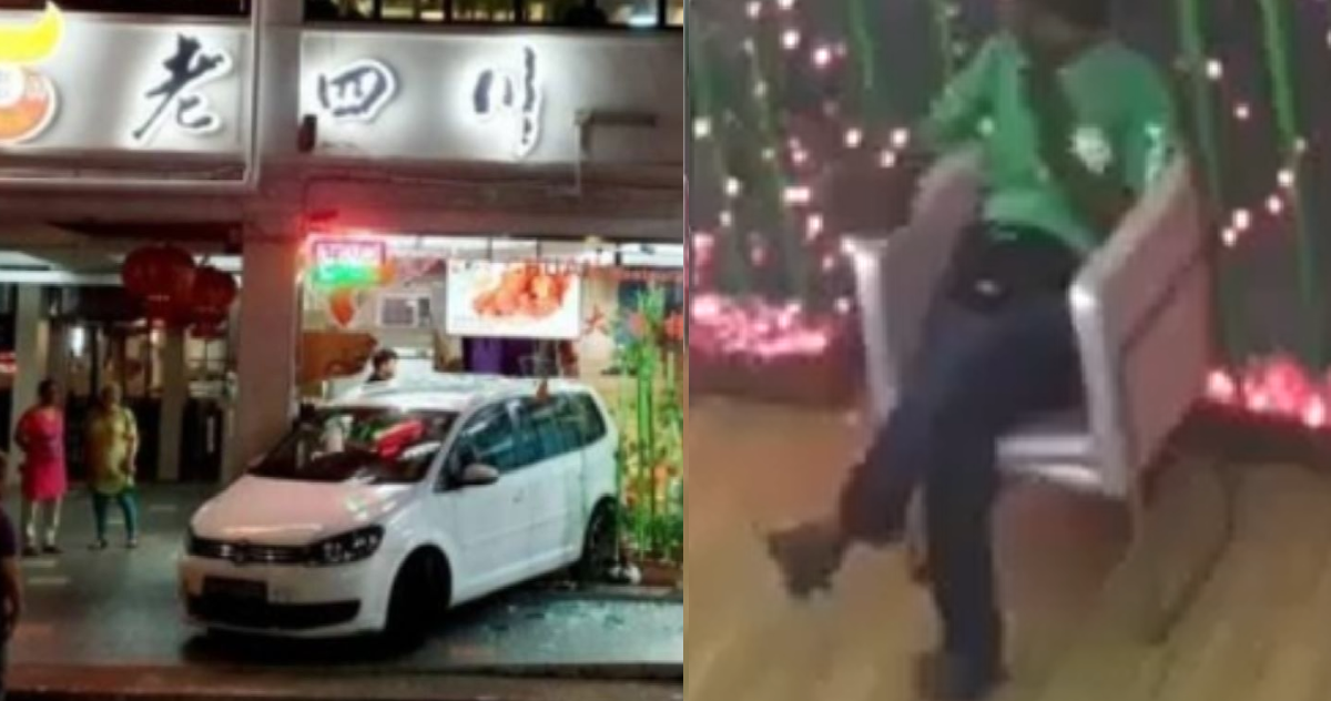 MAN NARROWLY ESCAPES DRUNK WOMAN DRIVER CRASHING INTO UNIT AT SELEGIE