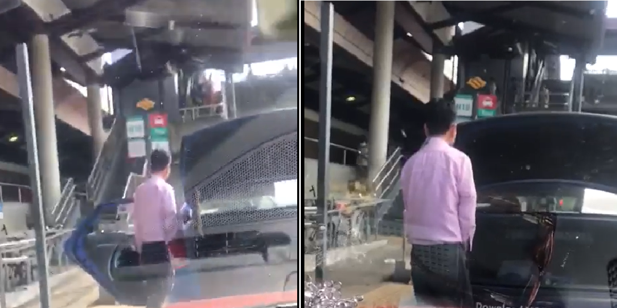 COMFORT TAXI DRIVER PEE INTO HIS OWN TAXI AT MARSILING MRT STATION