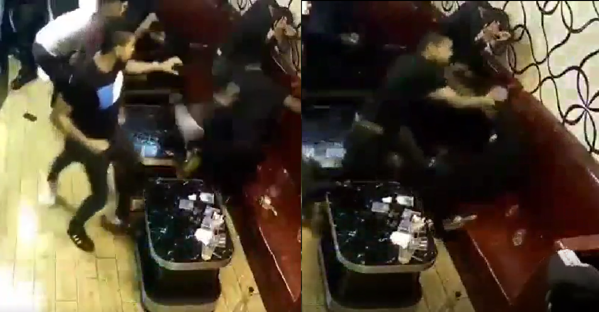 FIGHT AT ORCHARD CUPPAGE PLAZA, 1 PERSON GOT BEAT UP BY 10