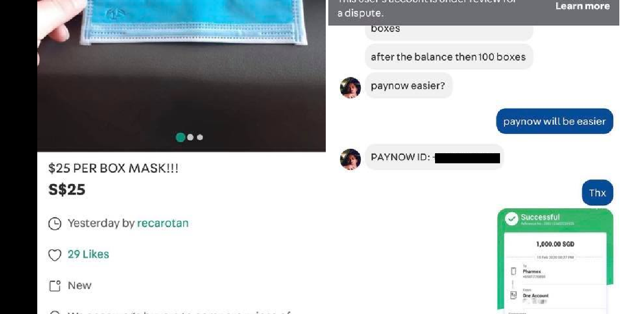 MAN OFFERS $1000 REWARD TO FIND “FACEMASK SCAMMER”