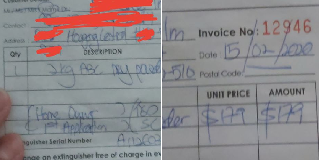 SALESMAN ALLEGEDLY SCAM WOMAN TO BUY 10 YEARS WORTH OF FIRE EXTINGUISHER