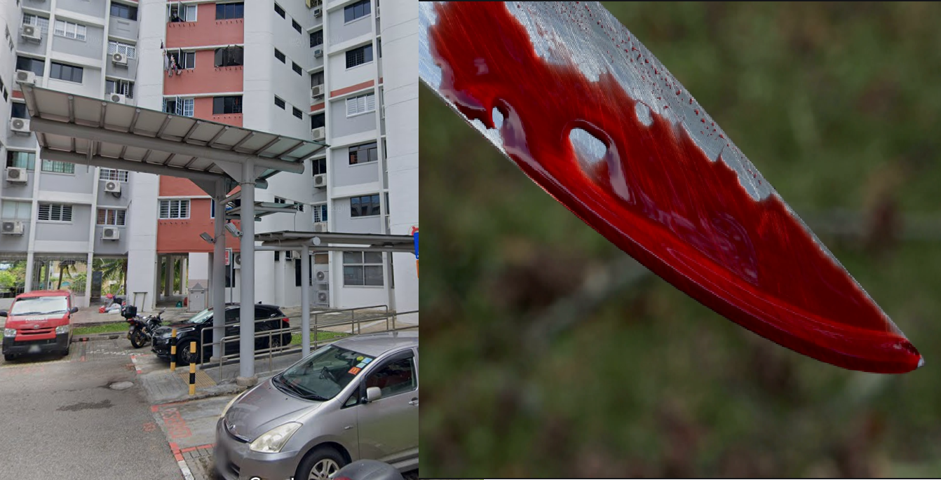 26 Y.O AND 42 Y.O ARRESTED AFTER KNIFE FIGHT OVER WOMAN IN HOUGANG