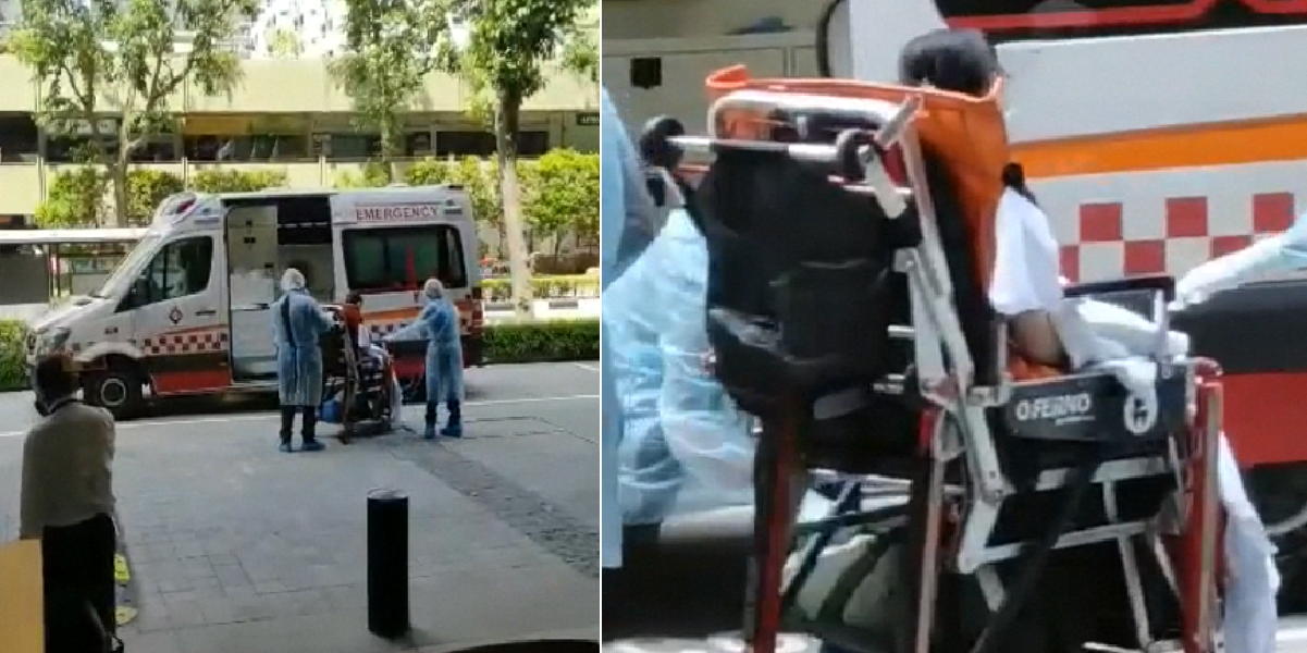 SUSPECTED CORONA VIRUS CASE AT 100AM MALL TRAS STREET, TANJONG PAGAR AREA