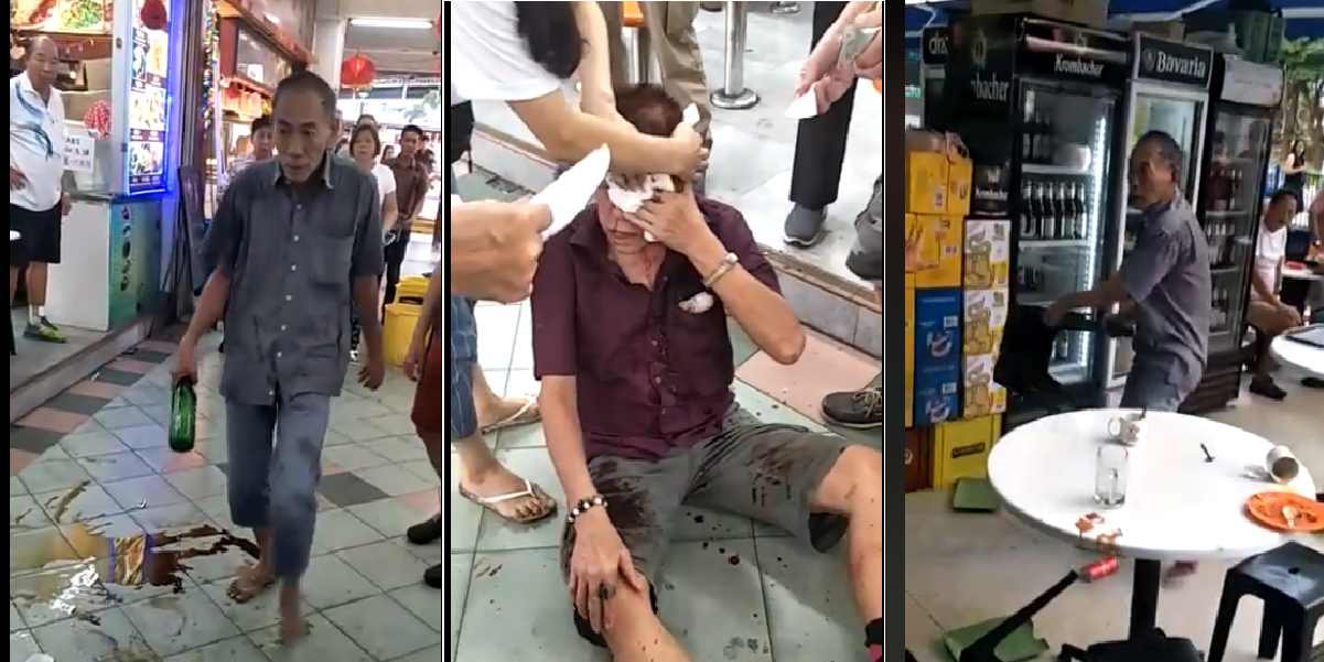 GANGSTER UNCLE SMASH ANOTHER UNCLE HEAD WITH BEER BOTTLE