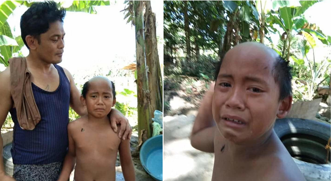 THAI FATHER SHAVED SON, SO HE WILL NOT RUN OUT DURING CORONAVIRUS OUTBREAK