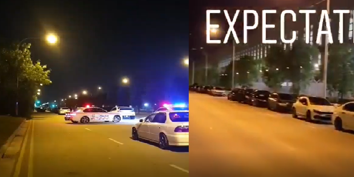 FLEETS OF HONDA CIVIC AND OTHER CARS STOPPED BY POLICE AT TUAS
