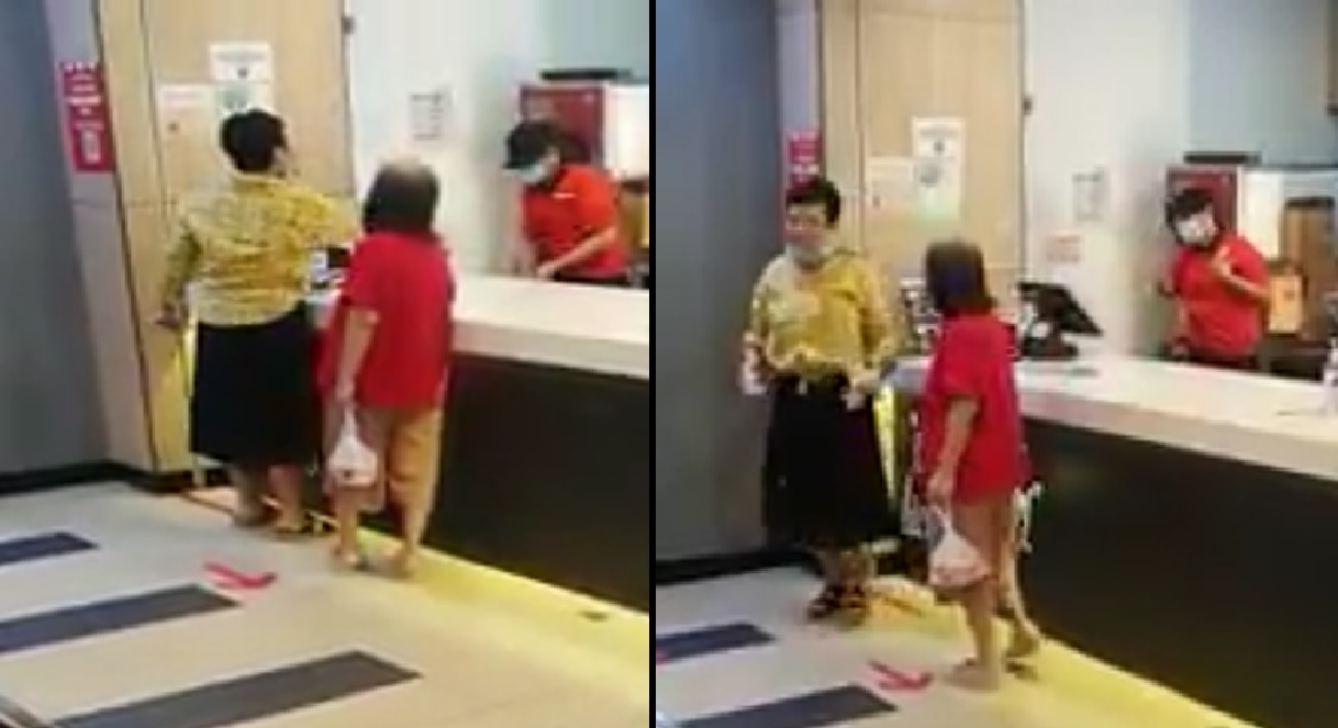 WOMAN SHOUT AND SPIT AT KFC STAFF AT NEXUS SHOPPING MALL, PLEASE ARREST HER