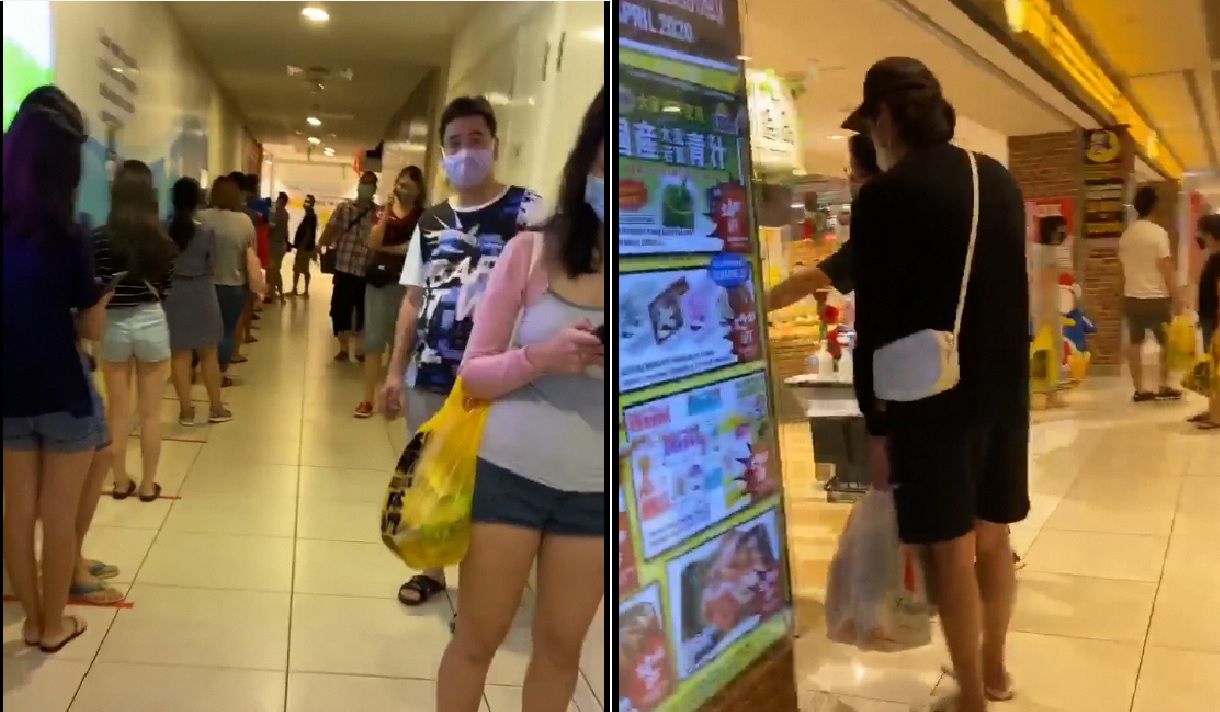 CROWDS QUEUE AT DON DON DONKI CITY SQUARE.