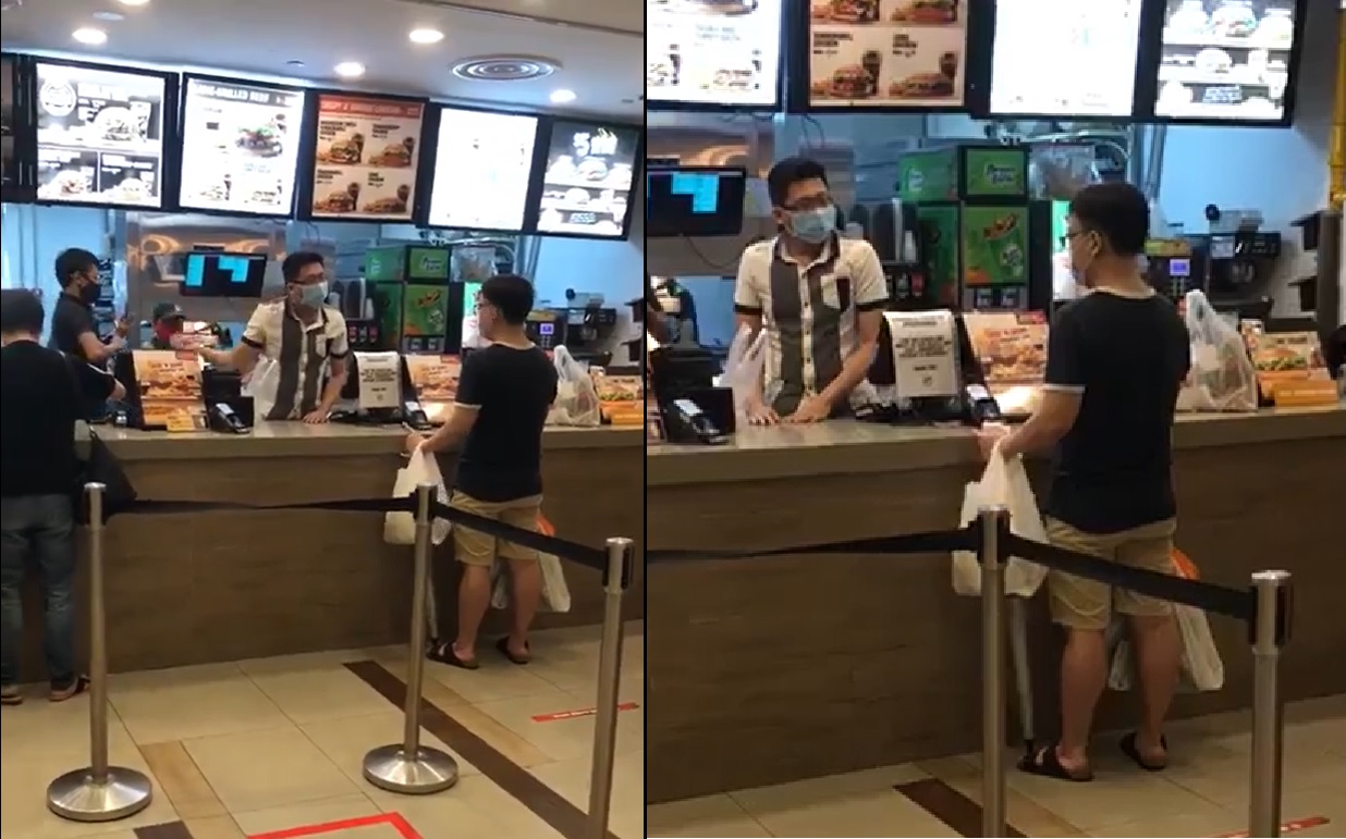MAN RAGING AT BURGER KING STAFF, ABUSED OF F&B STAFF NEEDS TO STOP