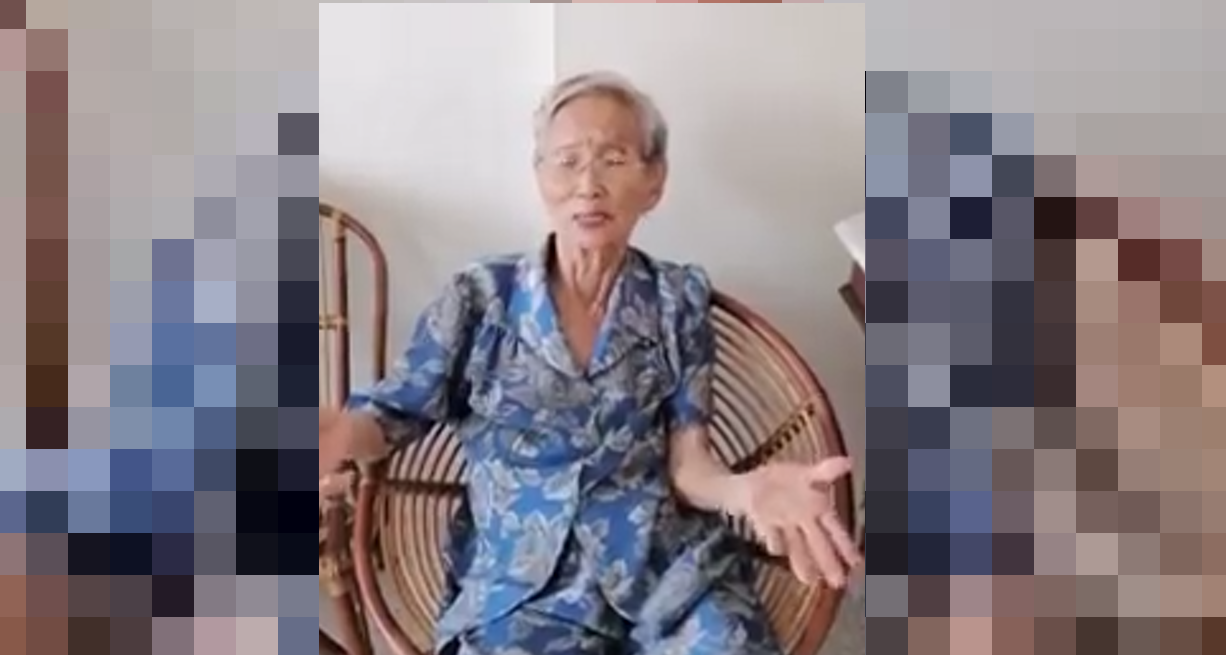 90 Y.O ELDERLY WOMAN URGES AND HOPE OTHER ELDERLY WILL STAY AT HOME