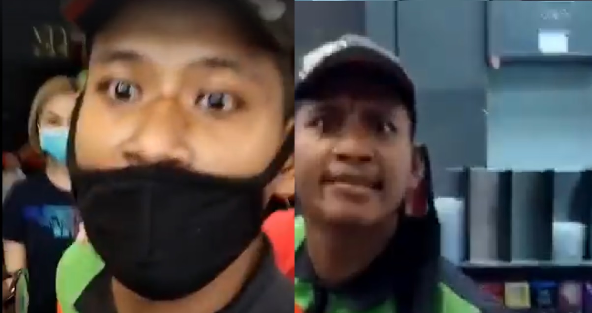 FIGHT AT AMK HUB BURGER KING, STAFF AT BURGER KING HOLD DOWN BY OTHERS