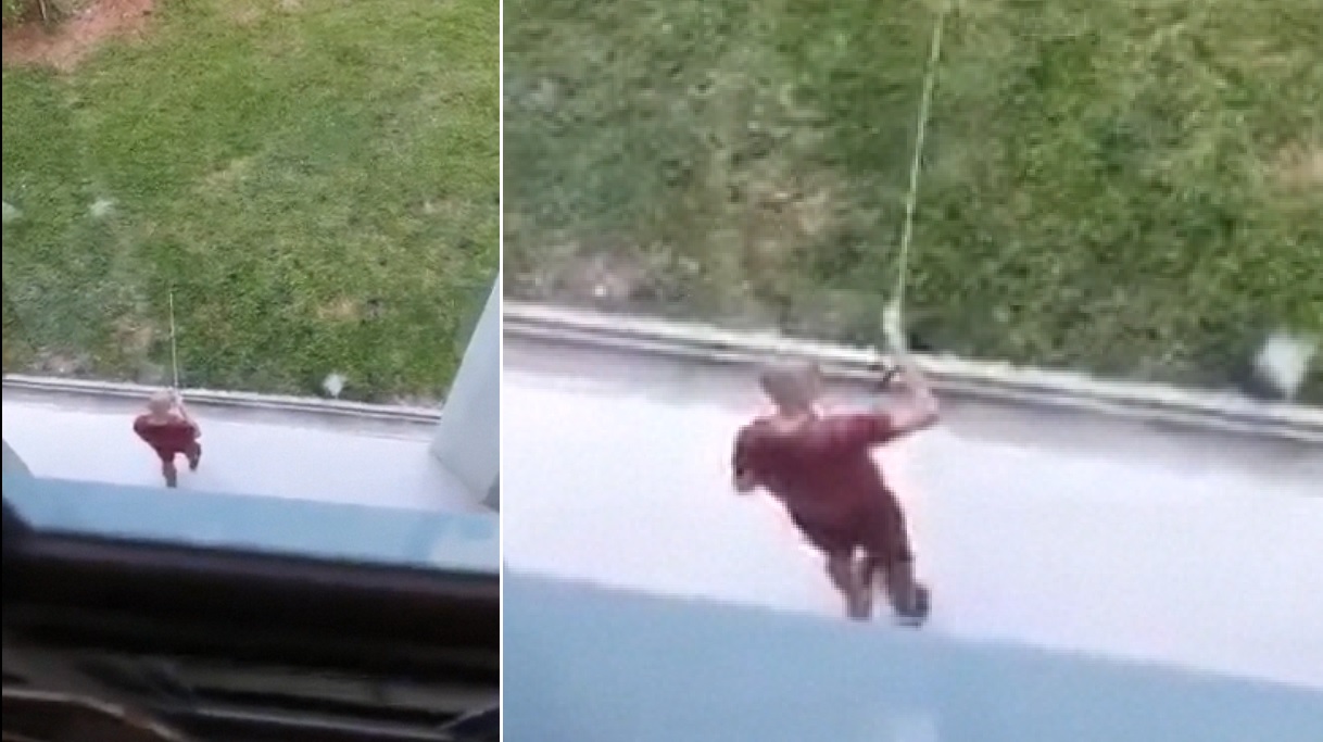ELDERLY MAN SO BORED HE STARTED FISHING AT HDB VOID DECK’S GRASS PATCH