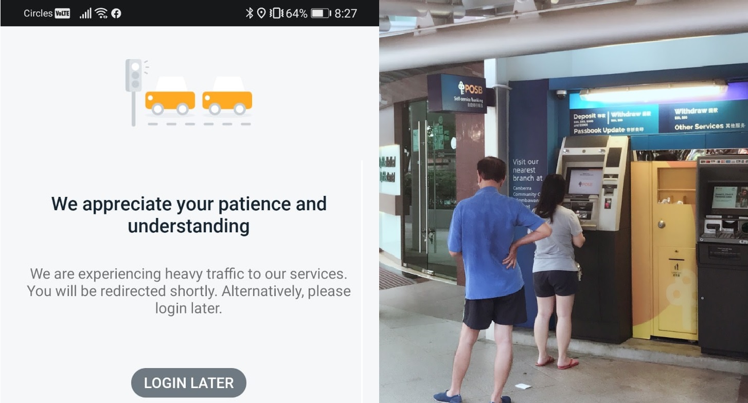 POSB ONLINE APP FACING HEAVY TRAFFIC, PEOPLE CHECKING FOR $600