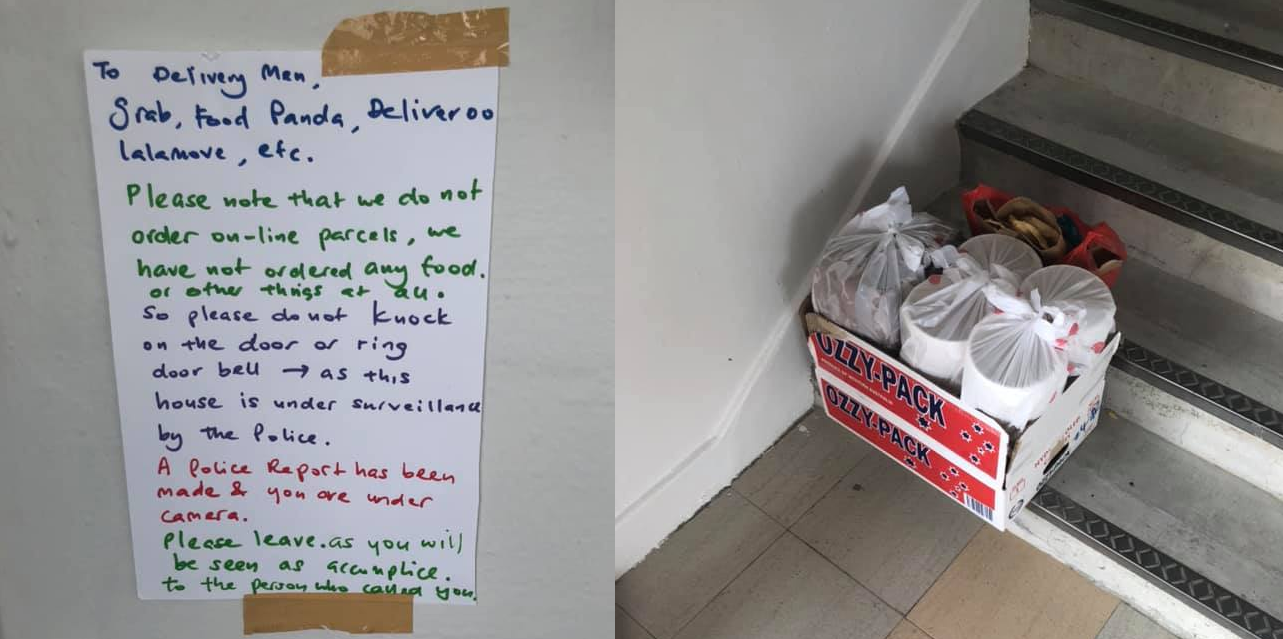 LOAN SHARK HARASSMENT BY MASS ORDERING FOOD DELIVERY TO VICTIM ADDRESS