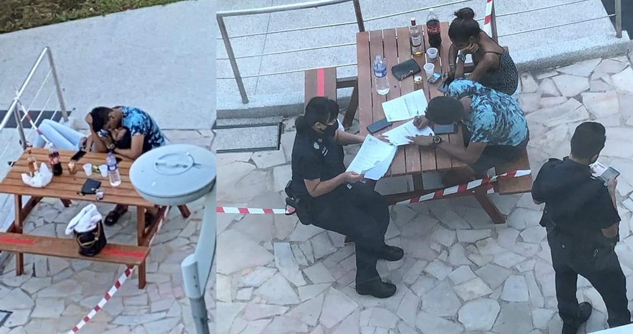 COUPLE MAKING OUT AND DRINKING IN PUBLIC CAUGHT BY PATROLLING OFFICERS