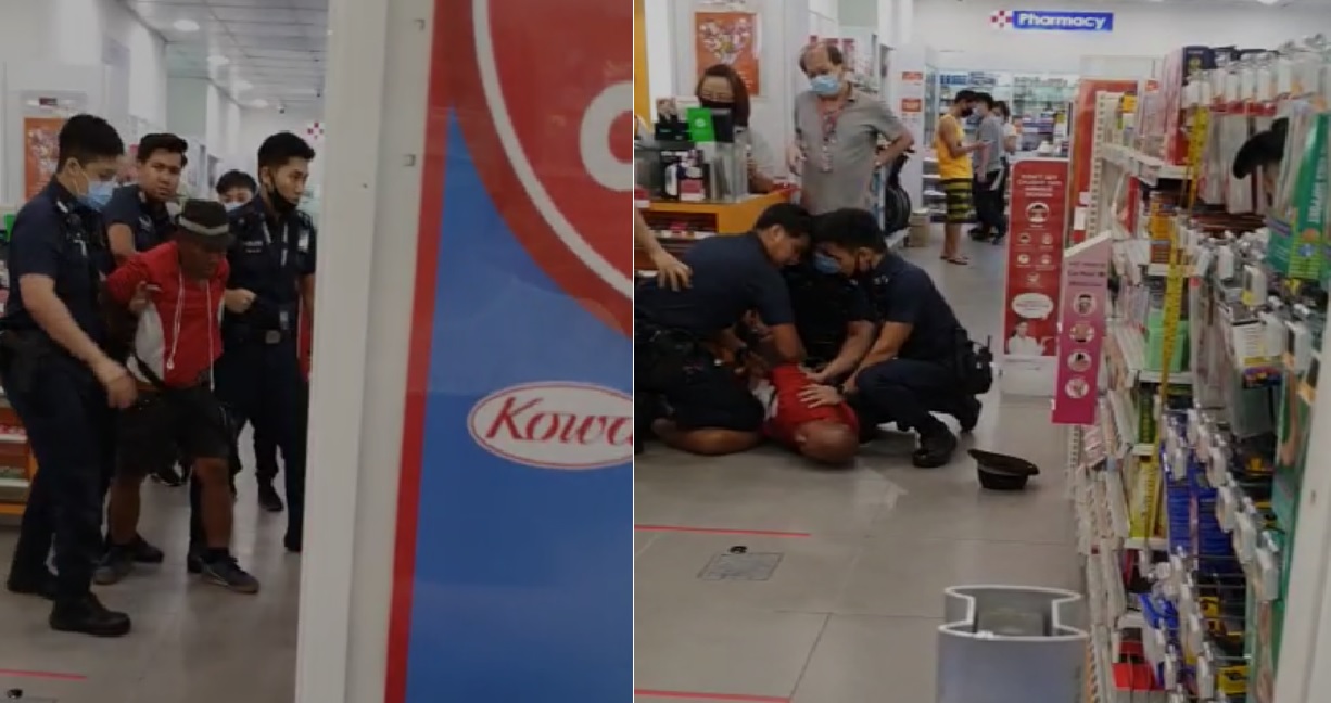 MAN ARRESTED IN GUARDIAN, RESISTED ARREST AND KICK ITEMS OFF THE SHELVES