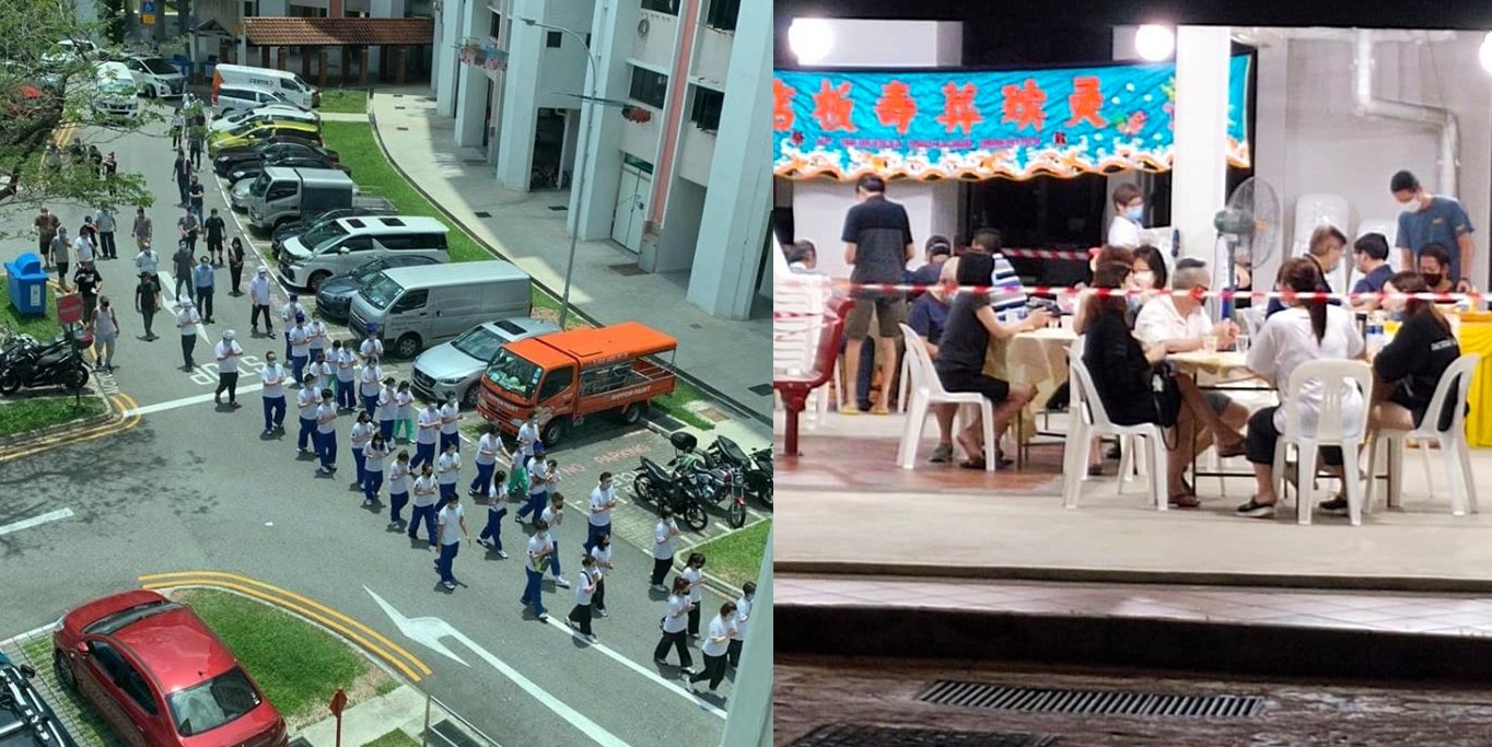 FUNERALS AROUND SINGAPORE BREAKING CIRCUIT BREAKER RULES AT ANG MO KIO