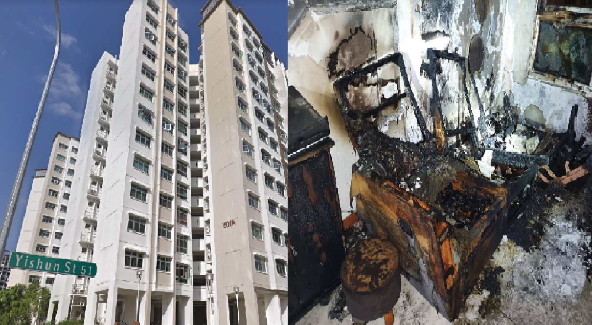 YISHUN HDB CAUGHT FIRE, 80 RESIDENTS EVACUATED