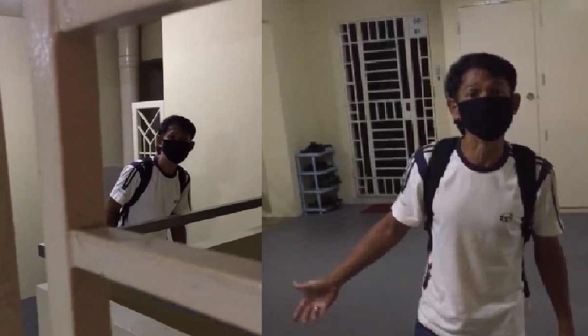 MAN CAUGHT URINATING AT HDB CORRIDOR