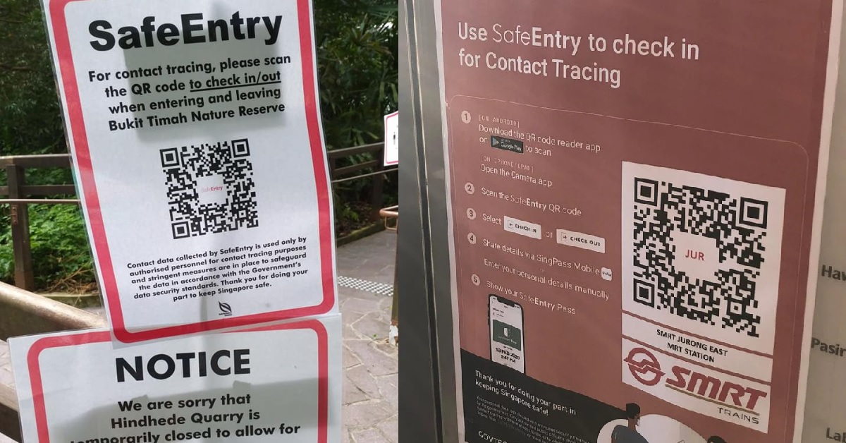 SAFE ENTRY FOR BUS/MRT INTERCHANGE, PREPARE TO SCAN QR CODES