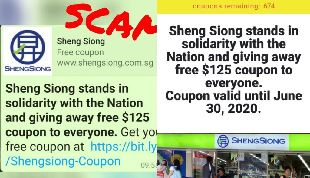 New Sheng Siong Scam Circulating On Whatsapp