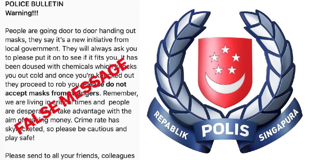 POLICE WARNS OF FAKE NEWS “ROBBERS GOING DOOR TO DOOR”