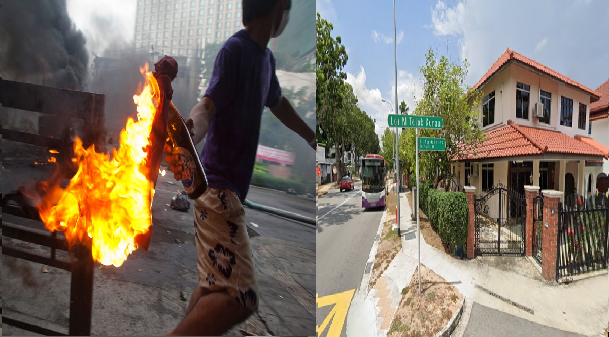 MAN THROWS MOLOTOV COCKTAIL AT RESIDENTIAL UNIT AT TELOK KURAU