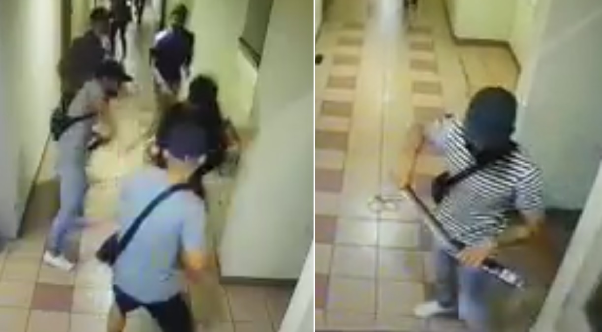 GANG FIGHT MULTIPLE MAN ARMED WITH KNIVES